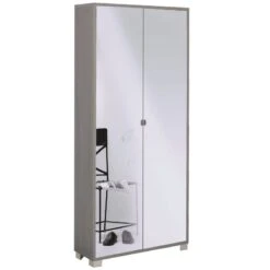 Armadio Portascope 2 Ante A Specchio Naturale Art.747SP -Arredare Moderno armadio portascope 2 ante a specchio 3