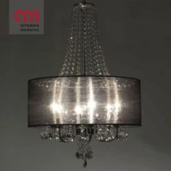 Lampadario 6 Luci Jewels Silver Ring Tomasucci