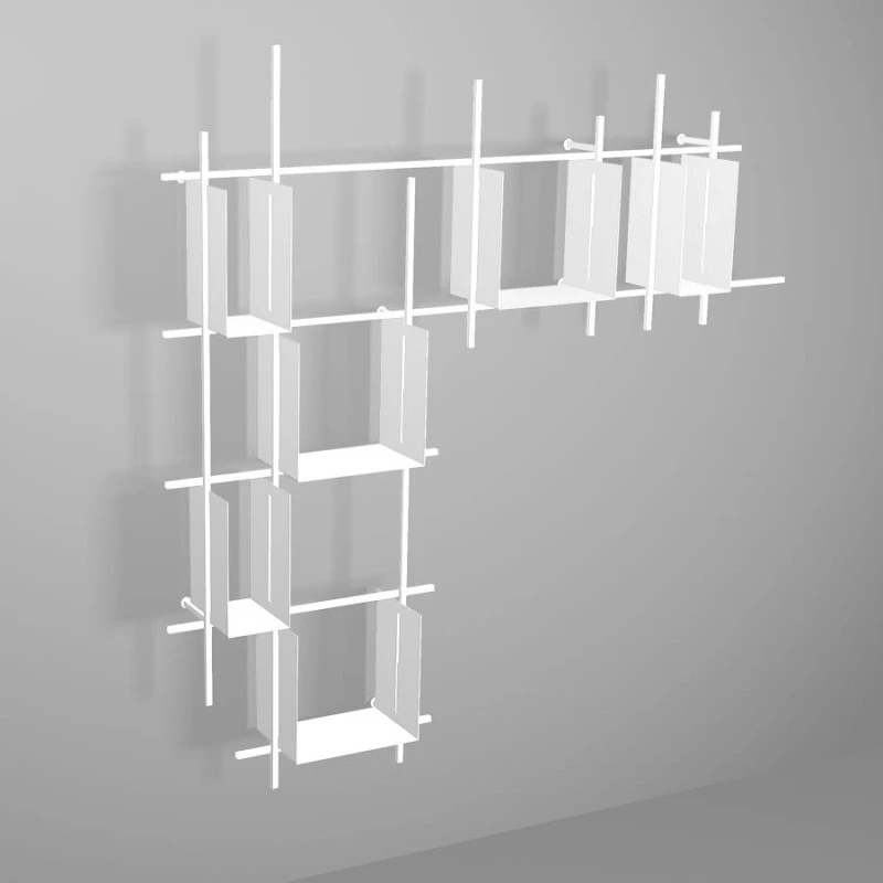 Libreria Libra Pezzani 0/72-6 Contenitori In Metallo 3 Libreria Libra Pezzani 0/72-6 Contenitori In Metallo
