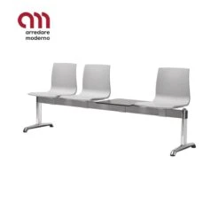 Panca Sala Attesa Alice Ignifuga 3 Posti Con Ripiano Scab