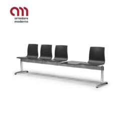 Panca Sala Attesa Alice Ignifuga 4 Posti Con Ripiano Scab