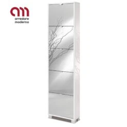 Scarpiera Slim Con Specchio 10 Paia Art.785SLSPFU