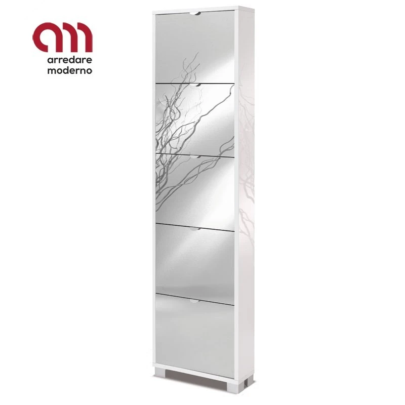 Scarpiera Slim Con Specchio 10 Paia Art.785SLSPFU 3 Scarpiera Slim Con Specchio 10 Paia Art.785SLSPFU