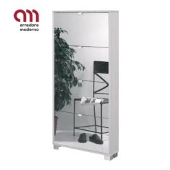 Scarpiera Slim Con Specchio 12 Paia Art.754SPFU