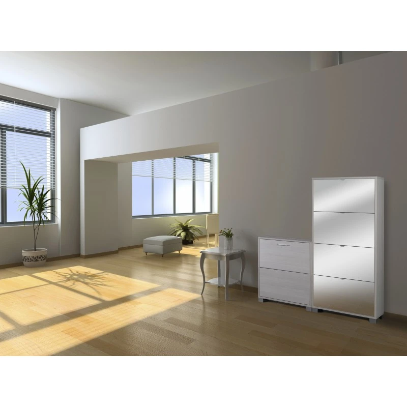 Scarpiera Slim Con Specchio 12 Paia Art.754SPFU 6 Scarpiera Slim Con Specchio 12 Paia Art.754SPFU - immagine 4