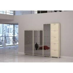 Scarpiera Slim Con Specchio 12 Paia Art.754SPFU 11 Scarpiera Slim Con Specchio 12 Paia Art.754SPFU -Arredare Moderno scarpiera slim design 12 paia 4