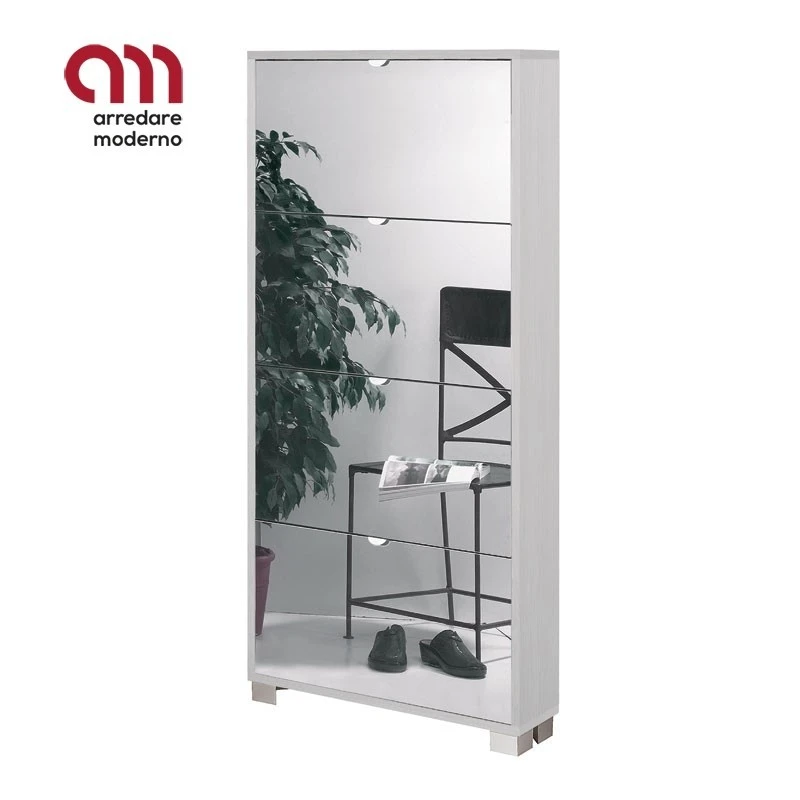 Scarpiera Slim Con Specchio 12 Paia Art.754SPFU 3 Scarpiera Slim Con Specchio 12 Paia Art.754SPFU