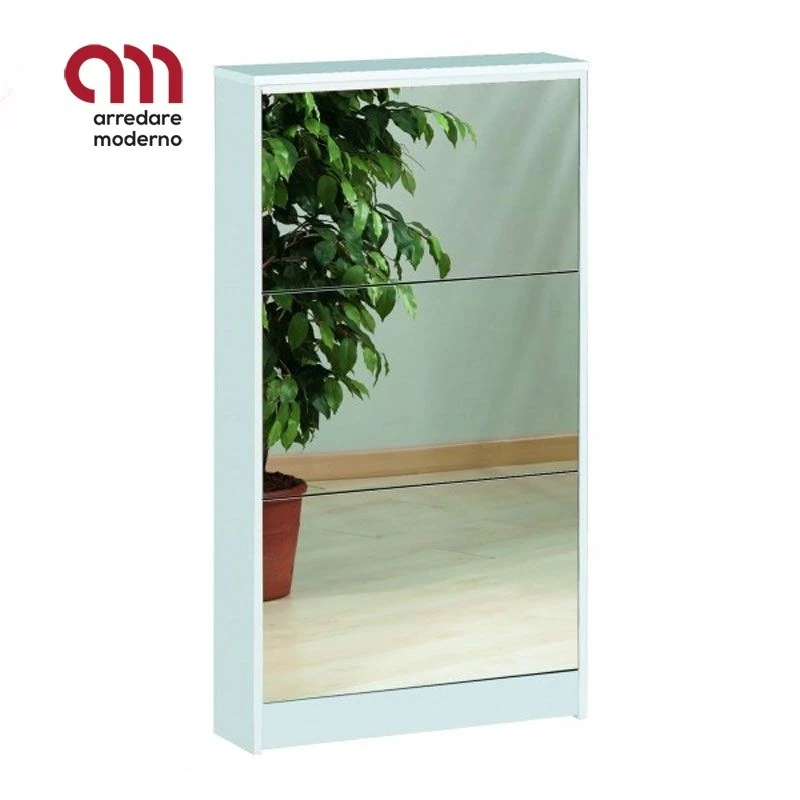 Scarpiera Slim Specchio 3 Ante 7 Paia Art. 183SP 3 Scarpiera Slim Specchio 3 Ante 7 Paia Art. 183SP