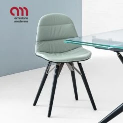Sedia Mood Bontempi Casa In Legno Rivestita