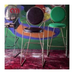 Sgabello Double Zero Moroso Con Braccioli