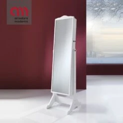 Specchiera Da Terra/ Parete Con Contenitore Coffer Tomasucci