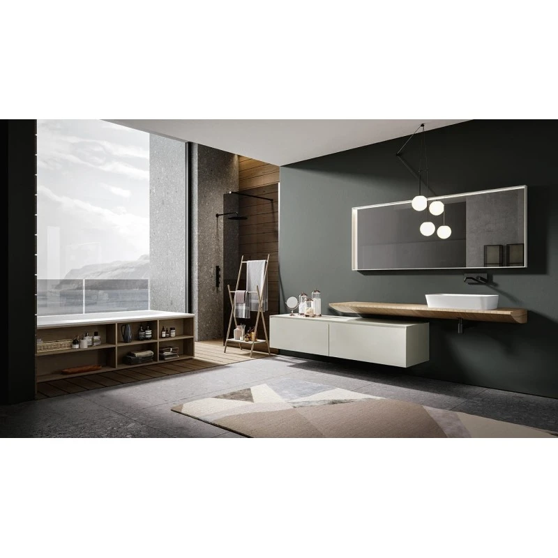 Specchio Con Telaio In Alluminio E LED Edoné 5 Specchio Con Telaio In Alluminio E LED Edoné - immagine 3