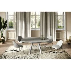 Tavolo Brooklyn Ingenia Casa Bontempi Allungabile Rotondo -Arredare Moderno tavolo brooklyn ingenia casa bontempi allungabile rotondo 3