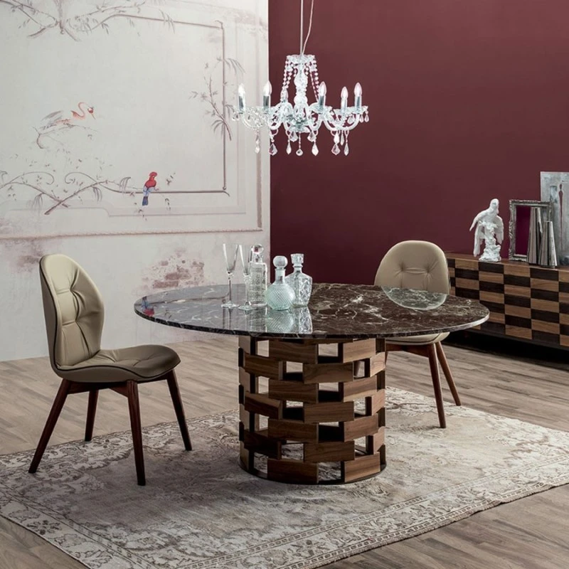 Tavolo Colosseo Tonin Casa Fisso In Marmo E Gres Porcellanato 4 Tavolo Colosseo Tonin Casa Fisso In Marmo E Gres Porcellanato - immagine 2