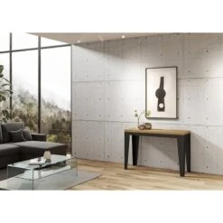 Tavolo Consolle Flame Double Itamoby Telaio Antracite 9 Tavolo Consolle Flame Double Itamoby Telaio Antracite -Arredare Moderno tavolo consolle flame double itamoby telaio antracite 1