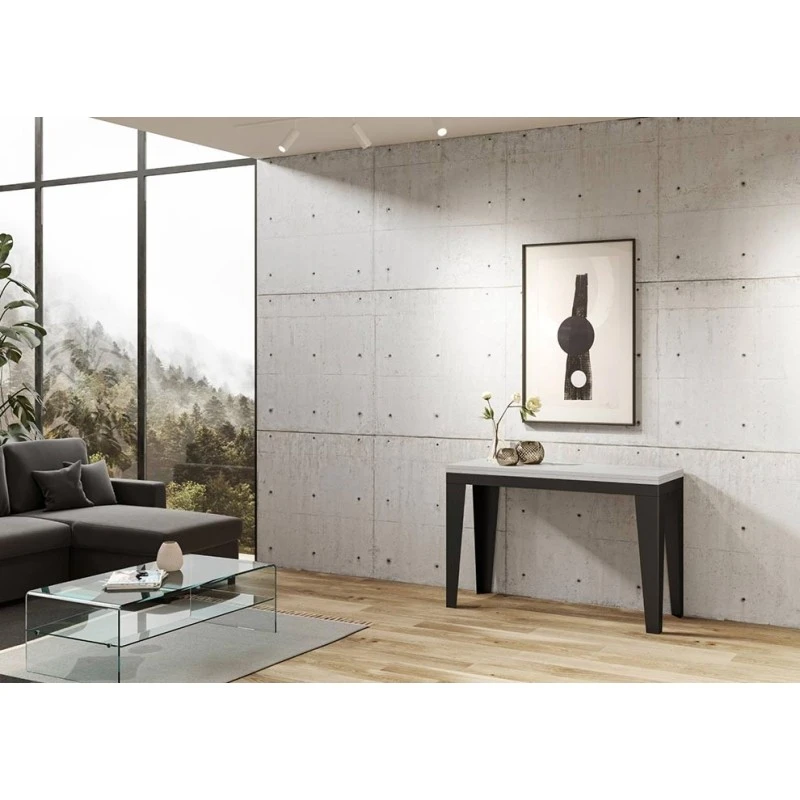 Tavolo Consolle Flame Double Itamoby Telaio Antracite 5 Tavolo Consolle Flame Double Itamoby Telaio Antracite - immagine 3