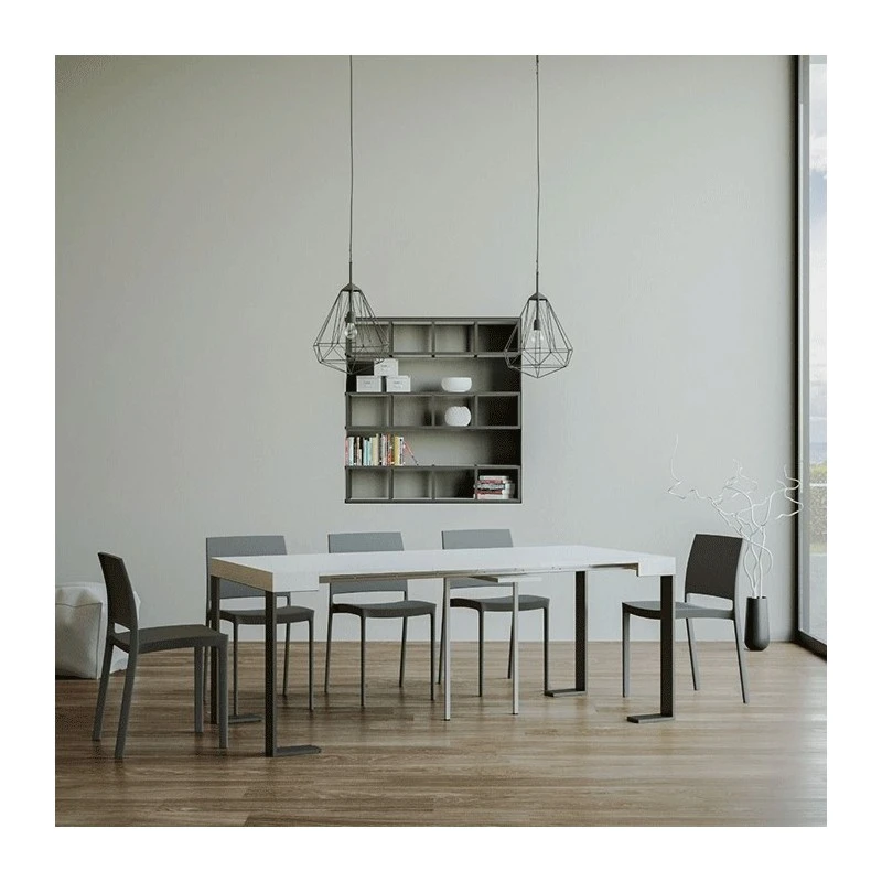 Tavolo Consolle Tecno Itamoby Telaio Antracite 4 Tavolo Consolle Tecno Itamoby Telaio Antracite - immagine 2