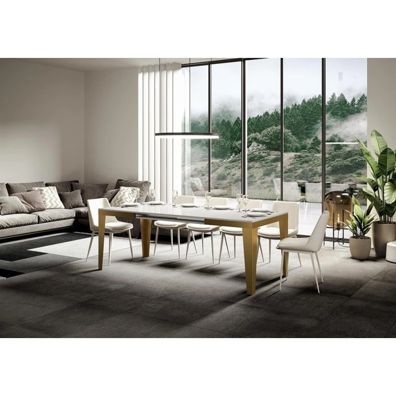 Tavolo Flame Evolution Itamoby Telaio Oro 4 Tavolo Flame Evolution Itamoby Telaio Oro - immagine 2