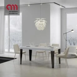 Tavolo Flame Itamoby Allungabile Telaio Antracite