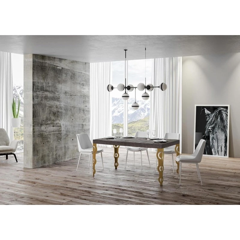 Tavolo Karamay Itamoby Allungabile Telaio Oro 5 Tavolo Karamay Itamoby Allungabile Telaio Oro - immagine 3