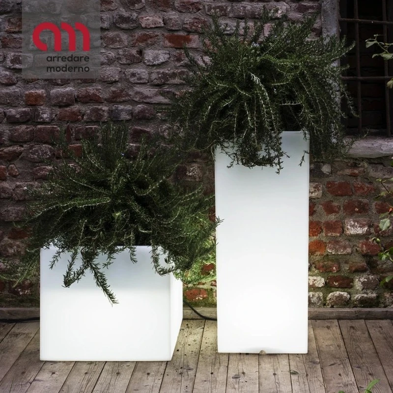 Vaso Cubotti Serralunga Illuminabile 3 Vaso Cubotti Serralunga Illuminabile